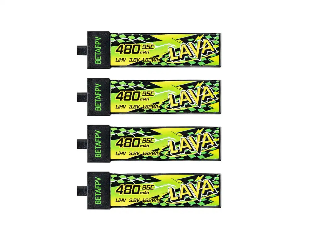BetaFPV Lava II 480mAh 1S 95C HV (4pcs)